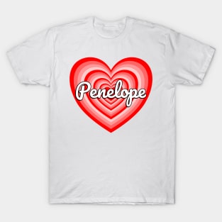 I Love Penelope Heart Penelope Name Funny Penelope T-Shirt